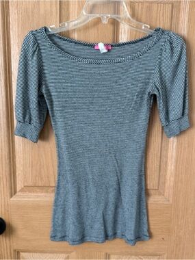 lola Black & White Striped Top